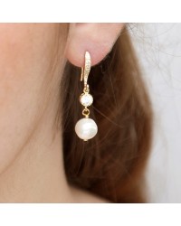 Boucles d'oreilles Mariée perle 