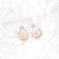 Boucles d'oreilles mariage peche