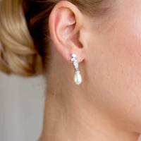 Boucles d'oreilles mariée goutte