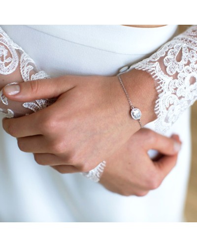 Bracelet de mariée argenté