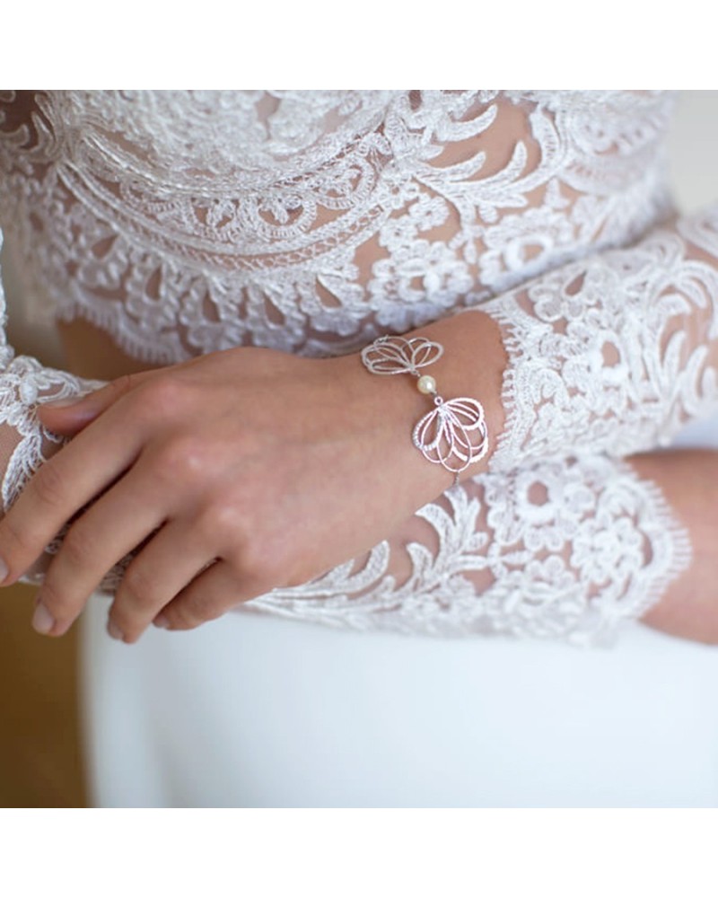 Bracelet mariée argenté