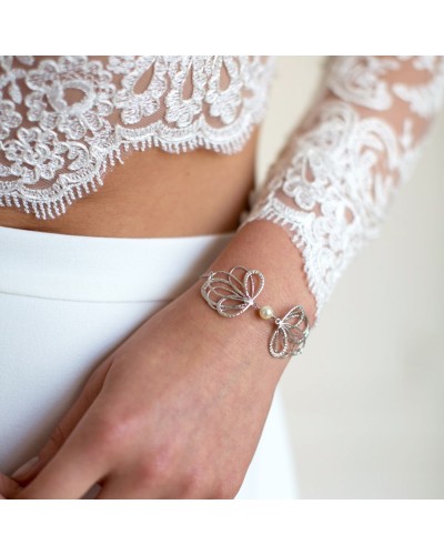Bracelet mariée argenté