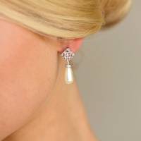 Boucles d'oreilles mariée goutte