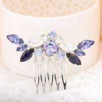 Peigne de Mariée strass violet