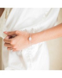 Bracelet de mariée argenté