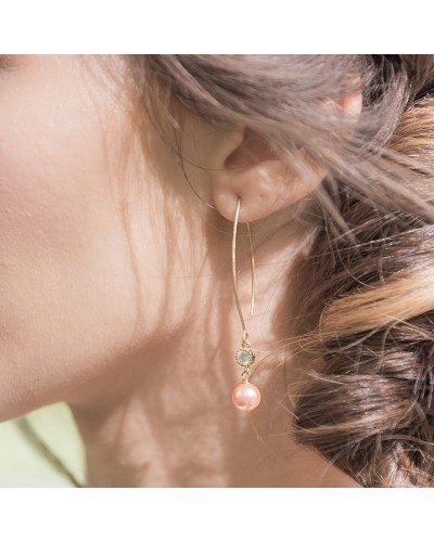 Boucles d'oreilles Mariée perle 