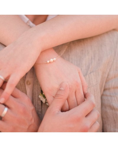 Bracelet mariage perles Camillia