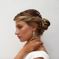 Boucles d'oreilles mariage argenté