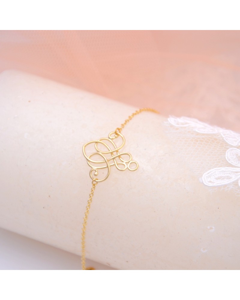 bracelet mariée doré