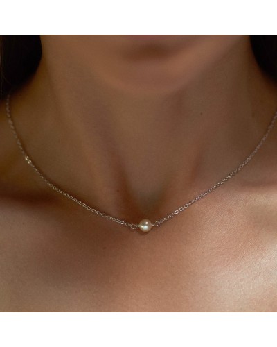 Collier mariage solitaire Camille