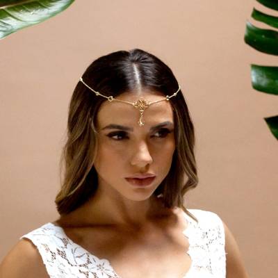 Headband mariage nila bleu