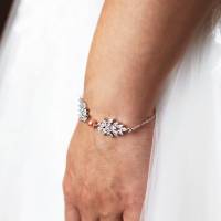 Bracelet mariée argenté peche 