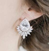 Boucles d'oreilles mariage goutte