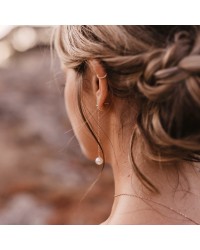 Boucles d'oreilles Mariée perle argenté