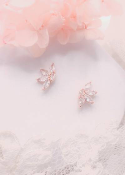 Boucles d'oreilles Hélène en Rose Gold