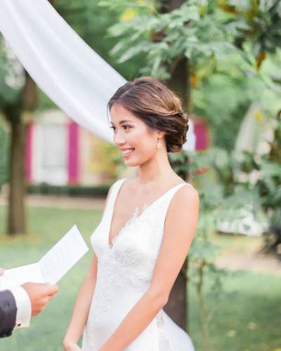 Boucles d'oreilles mariée gouttes