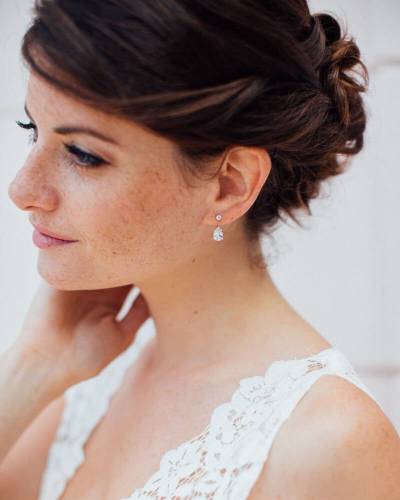 Boucles d'oreilles mariée