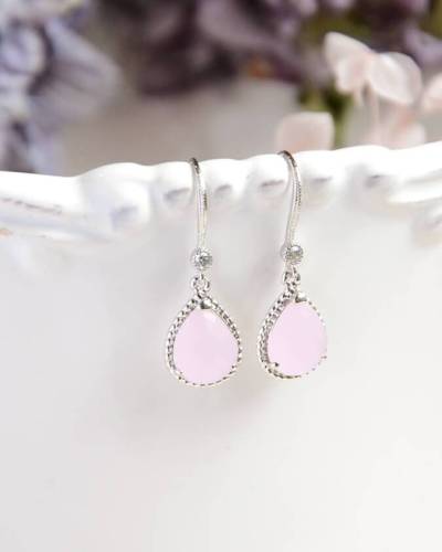 Boucles d'oreilles mariée gouttes