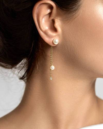 Boucles d'oreilles élégantes pour le lobe – Bijou raffiné pour mariée