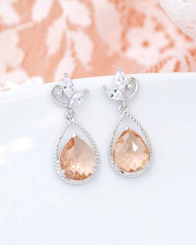 boucles d'oreilles de mariée romantique