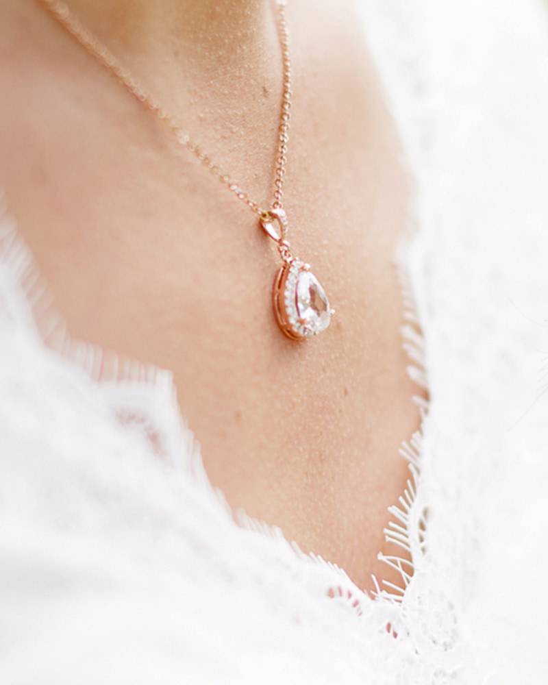 Collier mariage Soliste Rose Gold goutte