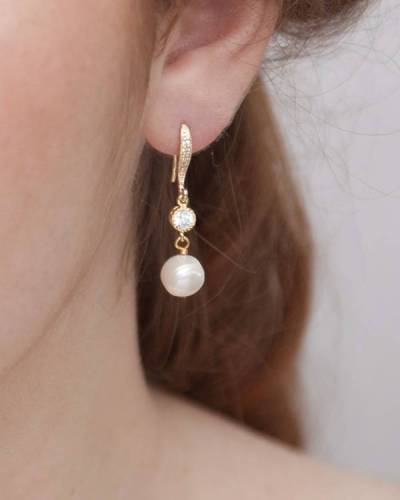 Boucles d'oreilles mariée Perle