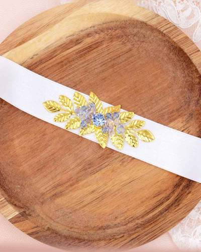 Ceinture de Mariée bleu Léaline