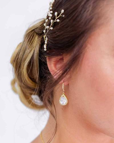 Boucles d'oreilles mariage Soliste - Élégance raffinée par Sarah Aime