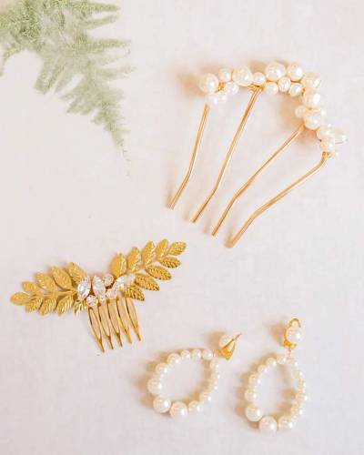 Élégantes Boucles d'Oreilles Mariée Leya en Perles, Atelier Sarah Aime