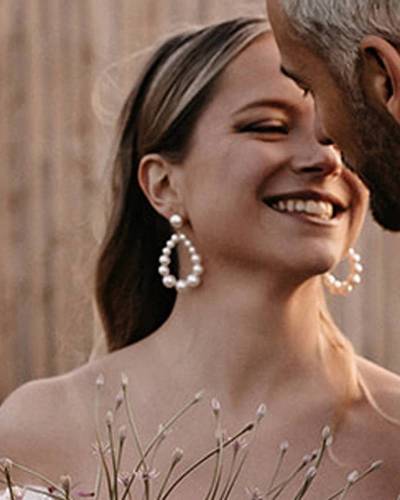 Élégantes Boucles d'Oreilles Mariée Leya en Perles, Atelier Sarah Aime