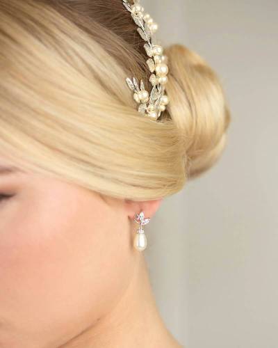 Boucles d'oreilles perles mariage Kate