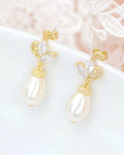 Boucles d'oreilles perles mariage Kate