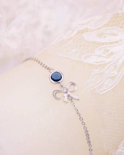 Bracelet de mariée bleu