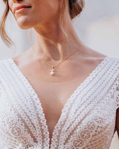 Collier mariage Kate cristal