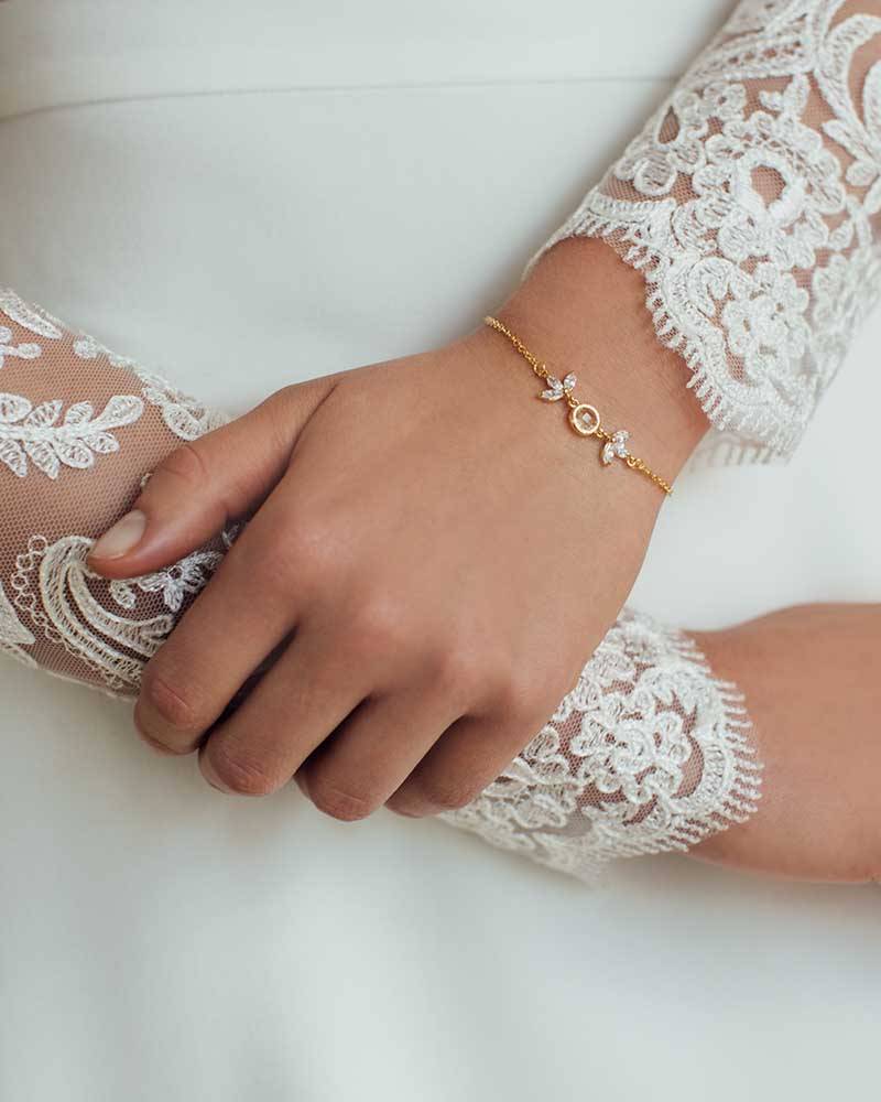 Bracelet mariage fleurs cristal "Catnys"