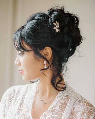 Clips boucles d'oreilles mariée pour oreilles non percées