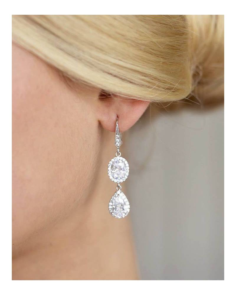 Boucles d'oreilles mariage Betane – Bijoux mariée bohème fait main