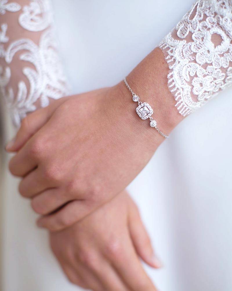 Bracelet de mariée strassé "Colline"