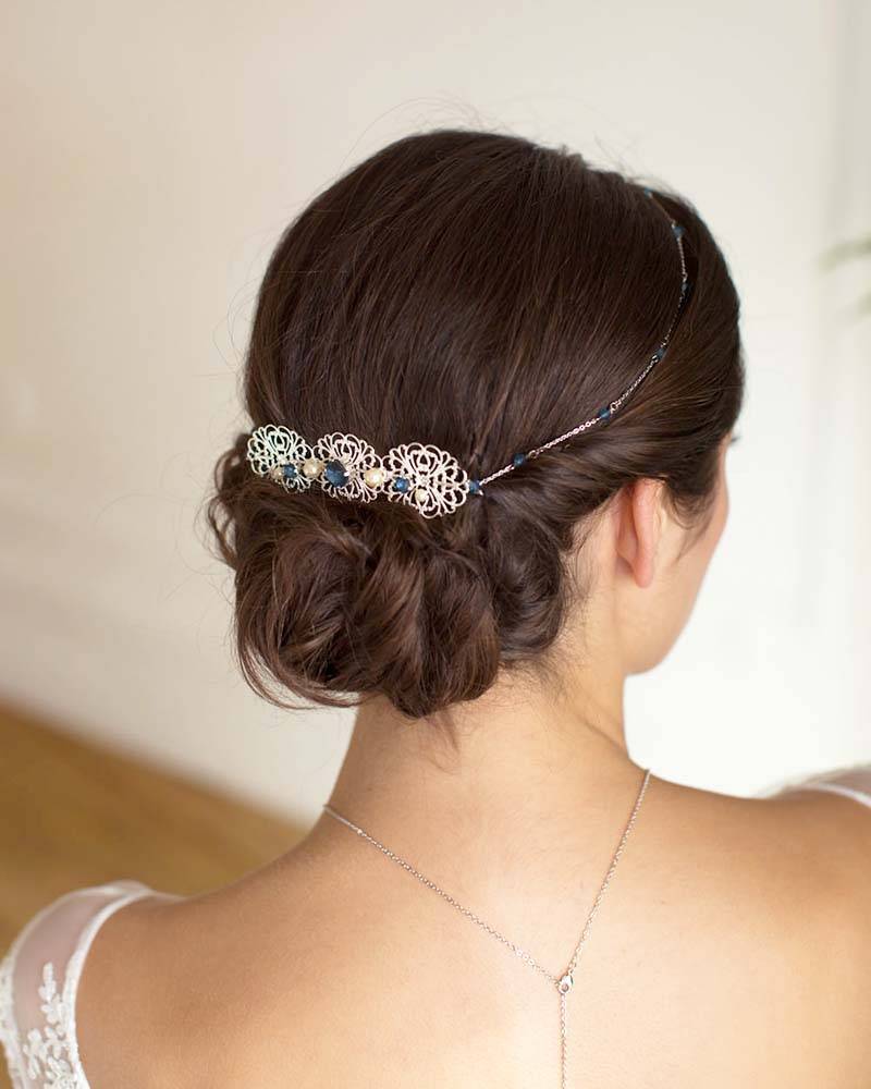 Headband bijou de tête Mariée "Ysia"