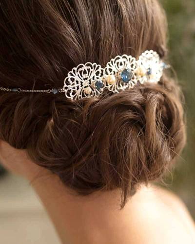 Headband bijou de tête Mariée "Ysia"