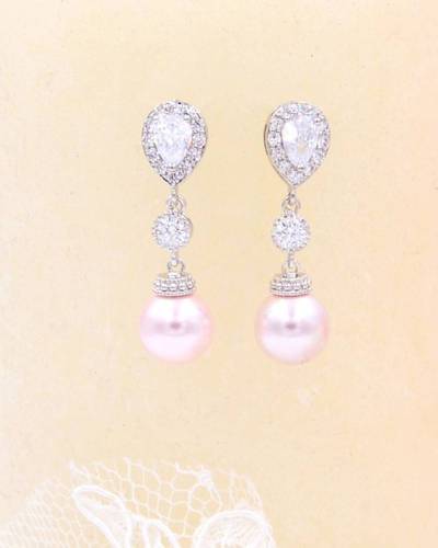 Boucles d'Oreilles Mariée Perles Angeline - Bijoux mariée romantique