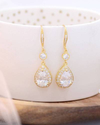 Boucles d'Oreilles Mariage Souad - Bijoux  Mariage Romantique