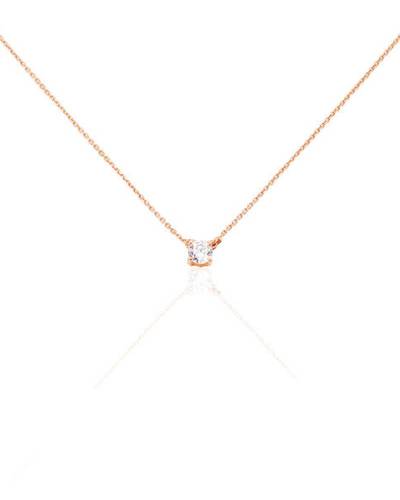 Collier mariage solitaire "Aline"