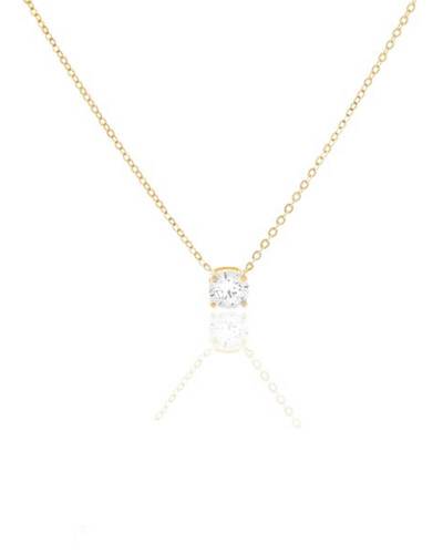 Collier mariage solitaire "Aline"