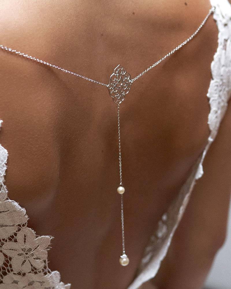 Bijou de robe de mariée Eliott, Bijou dos nu, bijou robe dos nu,