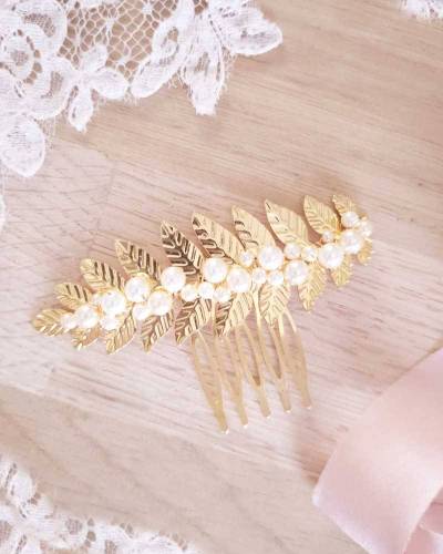 Peigne perles Romane - Élégance pour Mariage et Cérémonies.