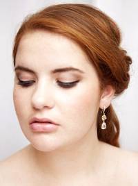 Boucles d'oreilles mariée gouttes
